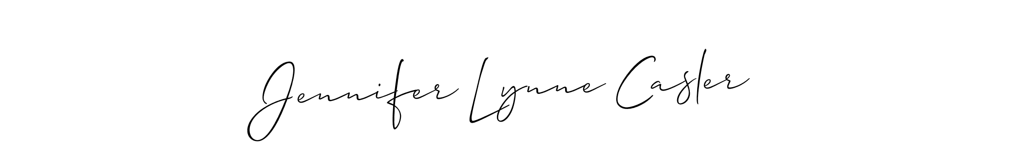 Make a beautiful signature design for name Jennifer Lynne Casler. With this signature (Allison_Script) style, you can create a handwritten signature for free. Jennifer Lynne Casler signature style 2 images and pictures png