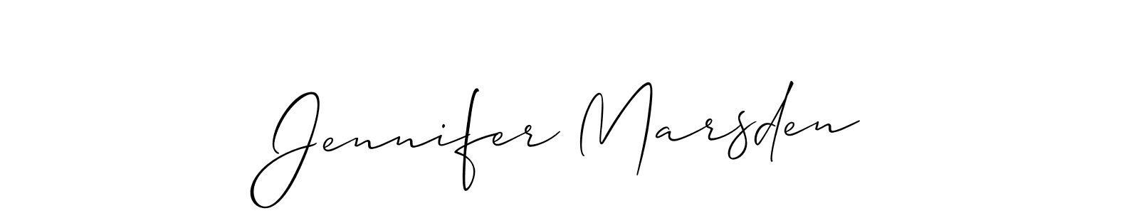 Create a beautiful signature design for name Jennifer Marsden. With this signature (Allison_Script) fonts, you can make a handwritten signature for free. Jennifer Marsden signature style 2 images and pictures png