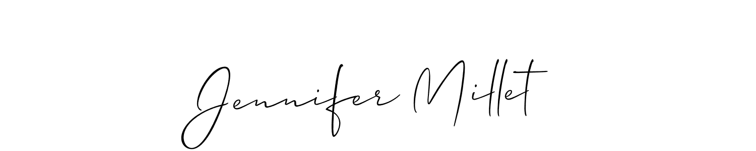 This is the best signature style for the Jennifer Millet name. Also you like these signature font (Allison_Script). Mix name signature. Jennifer Millet signature style 2 images and pictures png