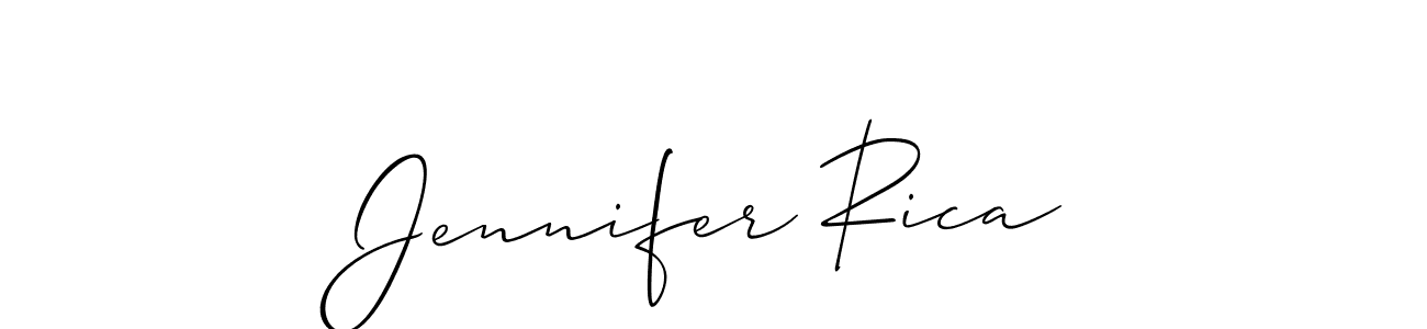How to Draw Jennifer Rica signature style? Allison_Script is a latest design signature styles for name Jennifer Rica. Jennifer Rica signature style 2 images and pictures png