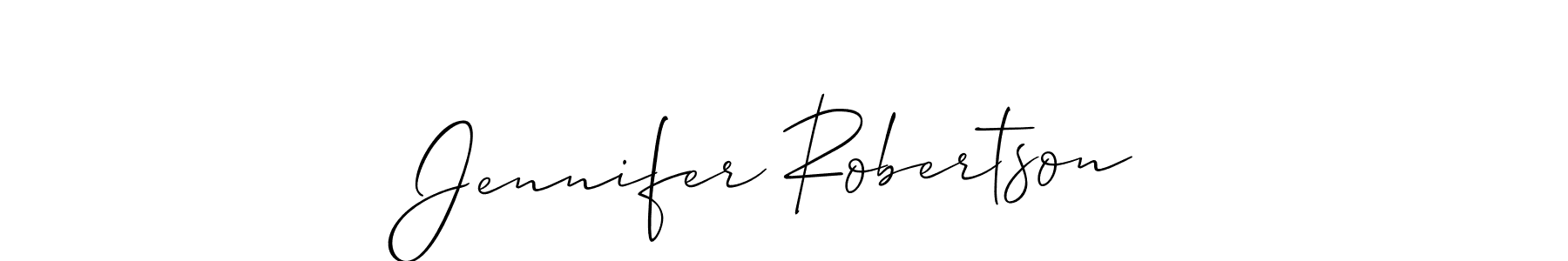 Make a beautiful signature design for name Jennifer Robertson. With this signature (Allison_Script) style, you can create a handwritten signature for free. Jennifer Robertson signature style 2 images and pictures png