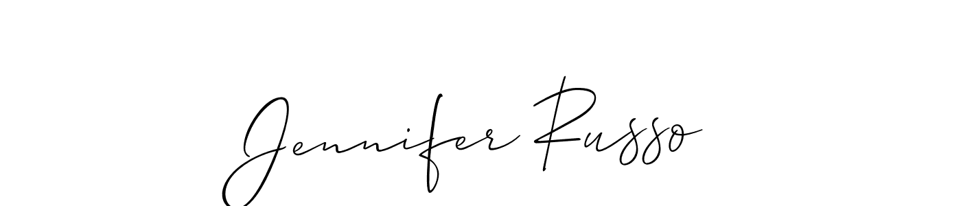 You should practise on your own different ways (Allison_Script) to write your name (Jennifer Russo) in signature. don't let someone else do it for you. Jennifer Russo signature style 2 images and pictures png