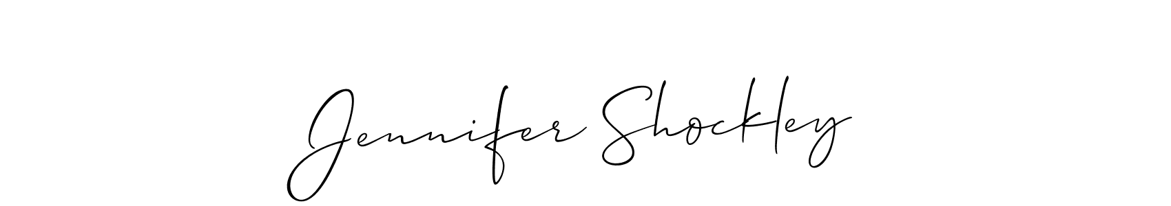 It looks lik you need a new signature style for name Jennifer Shockley. Design unique handwritten (Allison_Script) signature with our free signature maker in just a few clicks. Jennifer Shockley signature style 2 images and pictures png