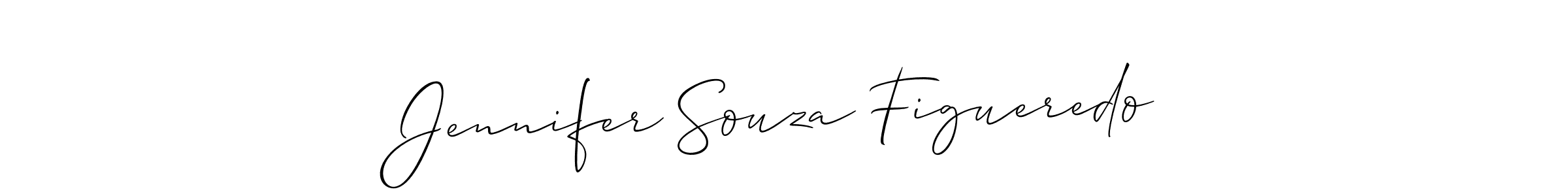 Allison_Script is a professional signature style that is perfect for those who want to add a touch of class to their signature. It is also a great choice for those who want to make their signature more unique. Get Jennifer Souza Figueredo name to fancy signature for free. Jennifer Souza Figueredo signature style 2 images and pictures png