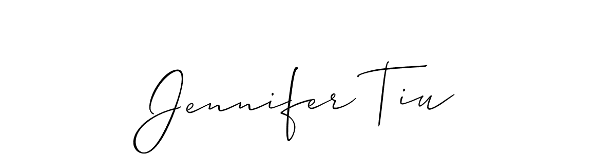 Design your own signature with our free online signature maker. With this signature software, you can create a handwritten (Allison_Script) signature for name Jennifer Tiu. Jennifer Tiu signature style 2 images and pictures png
