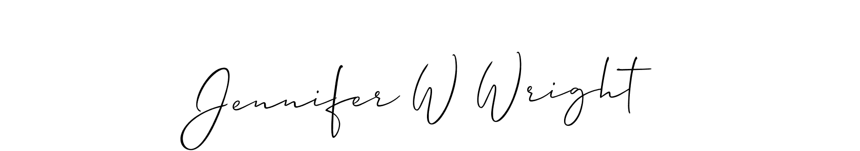 You should practise on your own different ways (Allison_Script) to write your name (Jennifer W Wright) in signature. don't let someone else do it for you. Jennifer W Wright signature style 2 images and pictures png