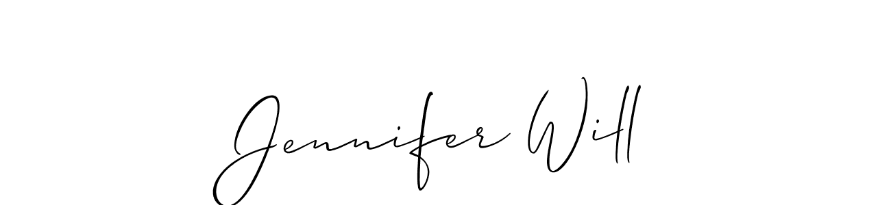 Also You can easily find your signature by using the search form. We will create Jennifer Will name handwritten signature images for you free of cost using Allison_Script sign style. Jennifer Will signature style 2 images and pictures png