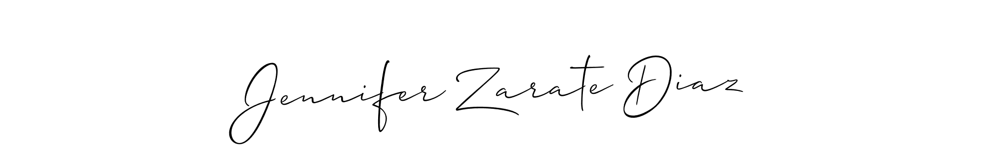 The best way (Allison_Script) to make a short signature is to pick only two or three words in your name. The name Jennifer Zarate Diaz include a total of six letters. For converting this name. Jennifer Zarate Diaz signature style 2 images and pictures png