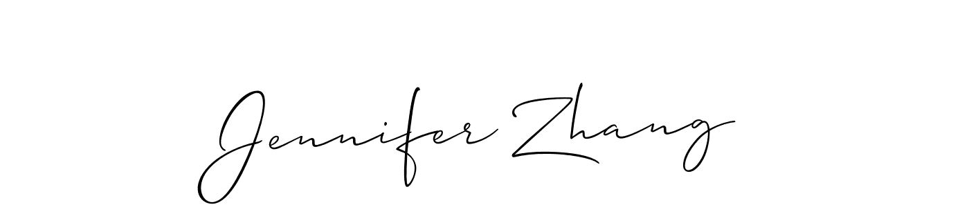 Make a beautiful signature design for name Jennifer Zhang. With this signature (Allison_Script) style, you can create a handwritten signature for free. Jennifer Zhang signature style 2 images and pictures png