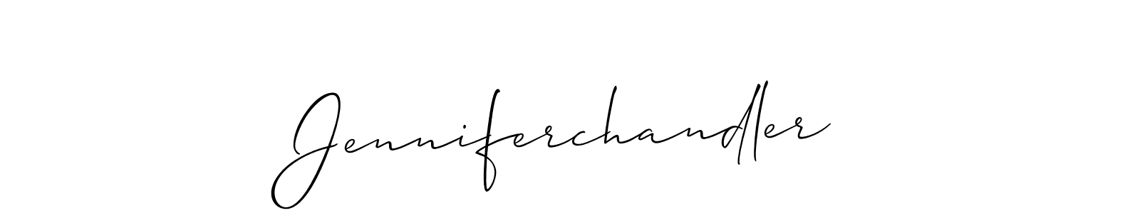 How to make Jenniferchandler name signature. Use Allison_Script style for creating short signs online. This is the latest handwritten sign. Jenniferchandler signature style 2 images and pictures png