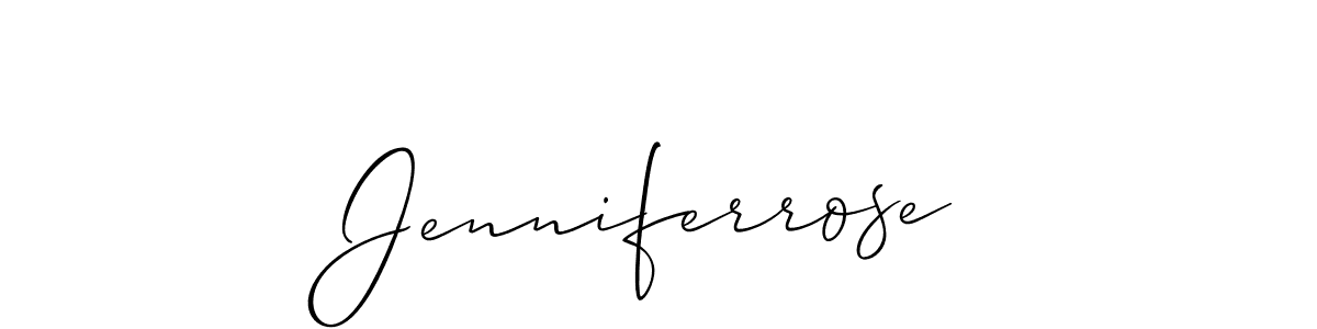 How to make Jenniferrose name signature. Use Allison_Script style for creating short signs online. This is the latest handwritten sign. Jenniferrose signature style 2 images and pictures png