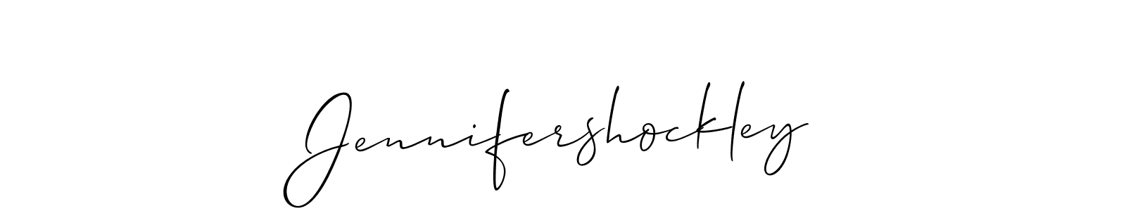 Make a beautiful signature design for name Jennifershockley. With this signature (Allison_Script) style, you can create a handwritten signature for free. Jennifershockley signature style 2 images and pictures png