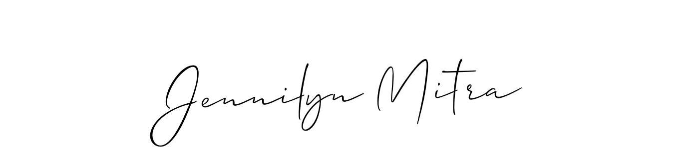 Also You can easily find your signature by using the search form. We will create Jennilyn Mitra name handwritten signature images for you free of cost using Allison_Script sign style. Jennilyn Mitra signature style 2 images and pictures png
