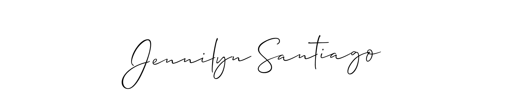 You should practise on your own different ways (Allison_Script) to write your name (Jennilyn Santiago) in signature. don't let someone else do it for you. Jennilyn Santiago signature style 2 images and pictures png