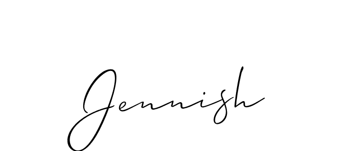 Best and Professional Signature Style for Jennish. Allison_Script Best Signature Style Collection. Jennish signature style 2 images and pictures png