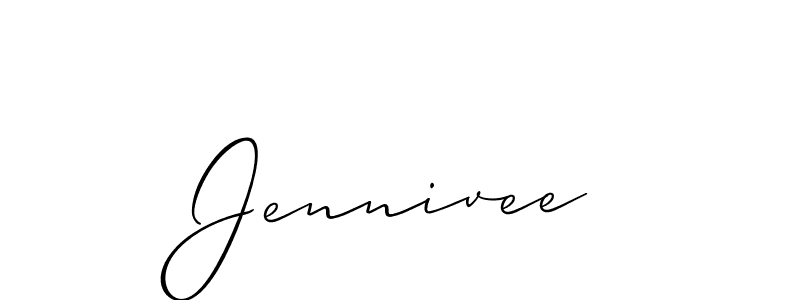 Create a beautiful signature design for name Jennivee. With this signature (Allison_Script) fonts, you can make a handwritten signature for free. Jennivee signature style 2 images and pictures png