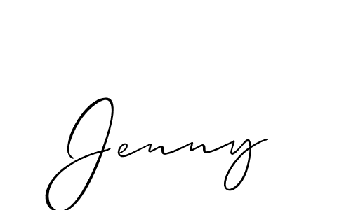 Use a signature maker to create a handwritten signature online. With this signature software, you can design (Allison_Script) your own signature for name Jenny. Jenny signature style 2 images and pictures png