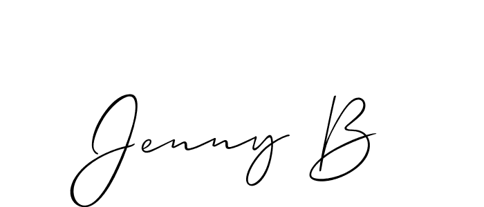 Also You can easily find your signature by using the search form. We will create Jenny B name handwritten signature images for you free of cost using Allison_Script sign style. Jenny B signature style 2 images and pictures png