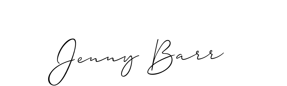 Make a beautiful signature design for name Jenny Barr. With this signature (Allison_Script) style, you can create a handwritten signature for free. Jenny Barr signature style 2 images and pictures png