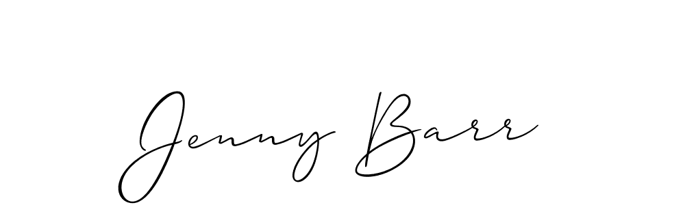 Make a beautiful signature design for name Jenny Barr. With this signature (Allison_Script) style, you can create a handwritten signature for free. Jenny Barr signature style 2 images and pictures png