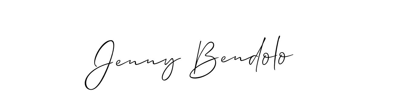 How to make Jenny Bendolo name signature. Use Allison_Script style for creating short signs online. This is the latest handwritten sign. Jenny Bendolo signature style 2 images and pictures png