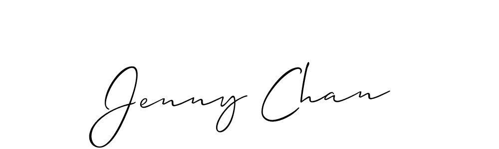 Use a signature maker to create a handwritten signature online. With this signature software, you can design (Allison_Script) your own signature for name Jenny Chan. Jenny Chan signature style 2 images and pictures png