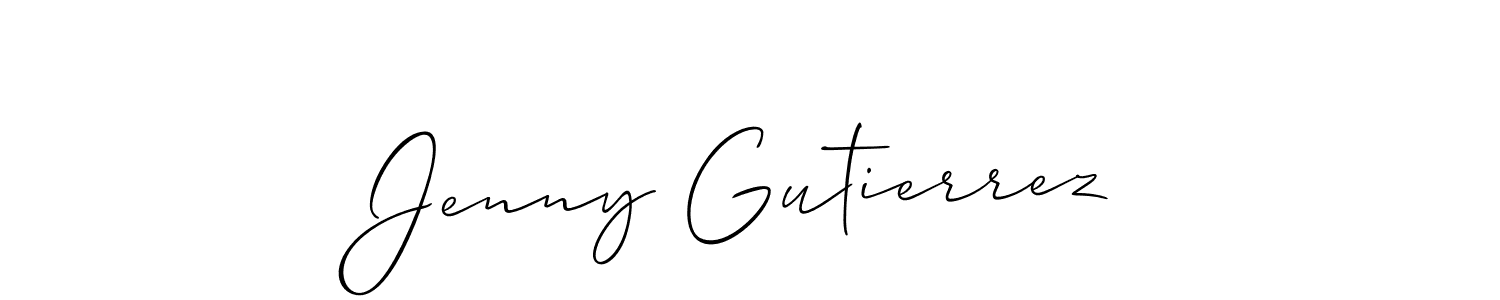 Design your own signature with our free online signature maker. With this signature software, you can create a handwritten (Allison_Script) signature for name Jenny Gutierrez. Jenny Gutierrez signature style 2 images and pictures png