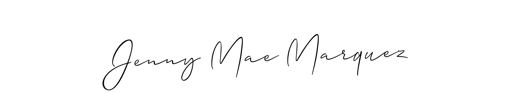 It looks lik you need a new signature style for name Jenny Mae Marquez. Design unique handwritten (Allison_Script) signature with our free signature maker in just a few clicks. Jenny Mae Marquez signature style 2 images and pictures png