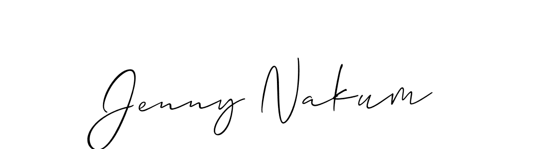 How to make Jenny Nakum signature? Allison_Script is a professional autograph style. Create handwritten signature for Jenny Nakum name. Jenny Nakum signature style 2 images and pictures png