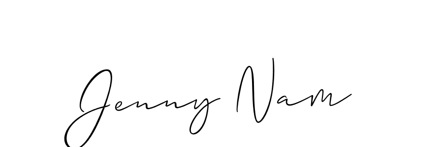 Make a beautiful signature design for name Jenny Nam. With this signature (Allison_Script) style, you can create a handwritten signature for free. Jenny Nam signature style 2 images and pictures png