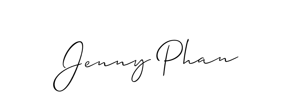 Make a beautiful signature design for name Jenny Phan. With this signature (Allison_Script) style, you can create a handwritten signature for free. Jenny Phan signature style 2 images and pictures png