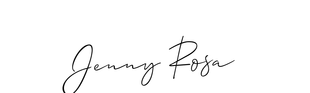 You should practise on your own different ways (Allison_Script) to write your name (Jenny Rosa) in signature. don't let someone else do it for you. Jenny Rosa signature style 2 images and pictures png