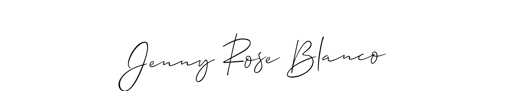 Create a beautiful signature design for name Jenny Rose Blanco. With this signature (Allison_Script) fonts, you can make a handwritten signature for free. Jenny Rose Blanco signature style 2 images and pictures png