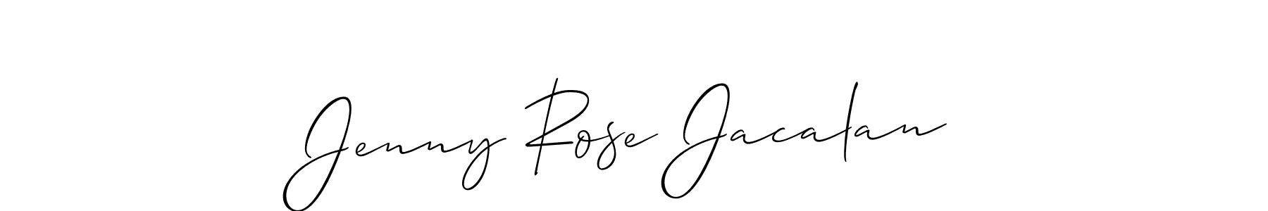 Make a beautiful signature design for name Jenny Rose Jacalan. With this signature (Allison_Script) style, you can create a handwritten signature for free. Jenny Rose Jacalan signature style 2 images and pictures png