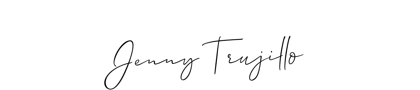 Make a beautiful signature design for name Jenny Trujillo. With this signature (Allison_Script) style, you can create a handwritten signature for free. Jenny Trujillo signature style 2 images and pictures png