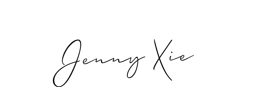 Create a beautiful signature design for name Jenny Xie. With this signature (Allison_Script) fonts, you can make a handwritten signature for free. Jenny Xie signature style 2 images and pictures png