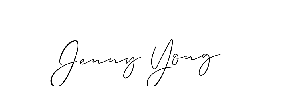 How to make Jenny Yong signature? Allison_Script is a professional autograph style. Create handwritten signature for Jenny Yong name. Jenny Yong signature style 2 images and pictures png