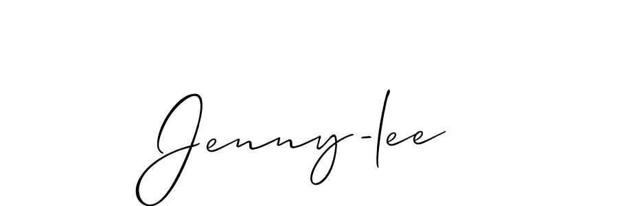 Make a beautiful signature design for name Jenny-lee. With this signature (Allison_Script) style, you can create a handwritten signature for free. Jenny-lee signature style 2 images and pictures png