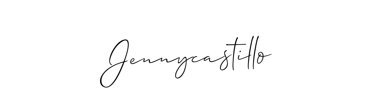 Jennycastillo stylish signature style. Best Handwritten Sign (Allison_Script) for my name. Handwritten Signature Collection Ideas for my name Jennycastillo. Jennycastillo signature style 2 images and pictures png