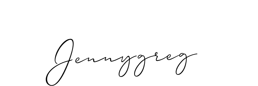 Make a beautiful signature design for name Jennygreg. With this signature (Allison_Script) style, you can create a handwritten signature for free. Jennygreg signature style 2 images and pictures png