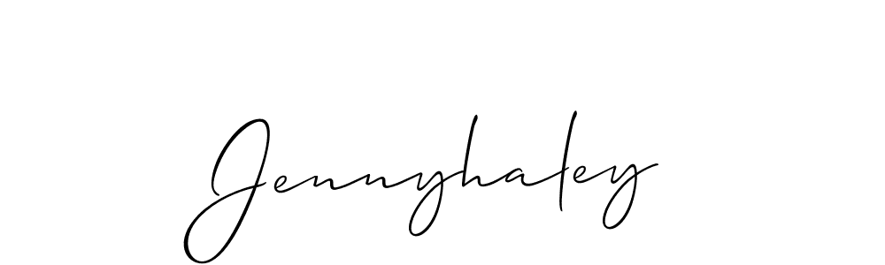 How to make Jennyhaley signature? Allison_Script is a professional autograph style. Create handwritten signature for Jennyhaley name. Jennyhaley signature style 2 images and pictures png