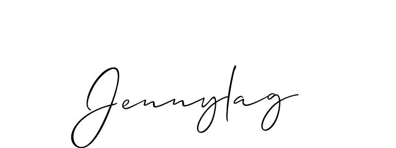 How to make Jennylag signature? Allison_Script is a professional autograph style. Create handwritten signature for Jennylag name. Jennylag signature style 2 images and pictures png