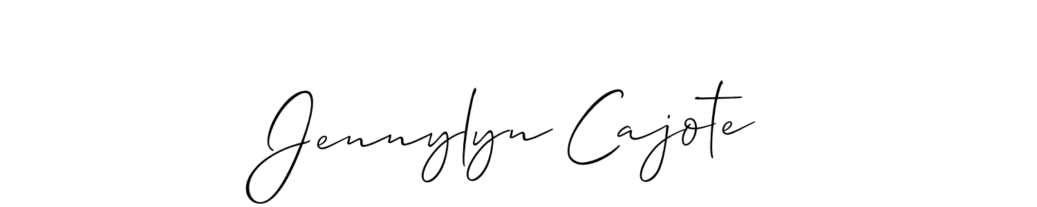 Use a signature maker to create a handwritten signature online. With this signature software, you can design (Allison_Script) your own signature for name Jennylyn Cajote. Jennylyn Cajote signature style 2 images and pictures png