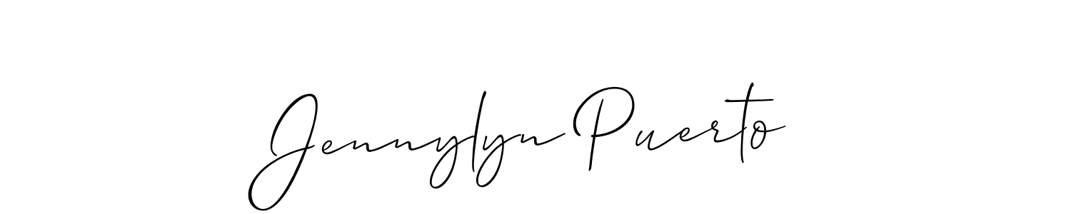 Design your own signature with our free online signature maker. With this signature software, you can create a handwritten (Allison_Script) signature for name Jennylyn Puerto. Jennylyn Puerto signature style 2 images and pictures png