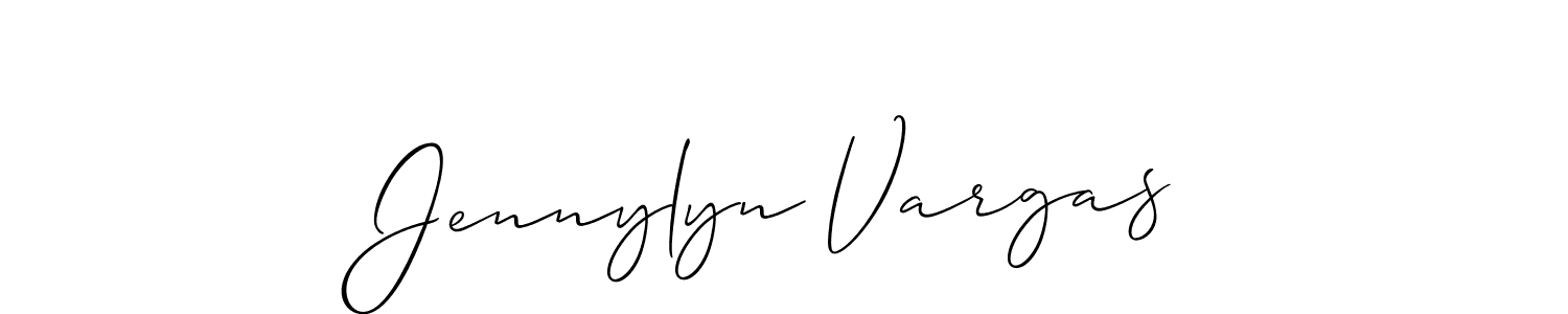 Make a beautiful signature design for name Jennylyn Vargas. With this signature (Allison_Script) style, you can create a handwritten signature for free. Jennylyn Vargas signature style 2 images and pictures png