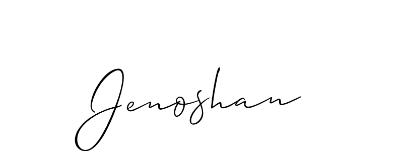 Create a beautiful signature design for name Jenoshan. With this signature (Allison_Script) fonts, you can make a handwritten signature for free. Jenoshan signature style 2 images and pictures png