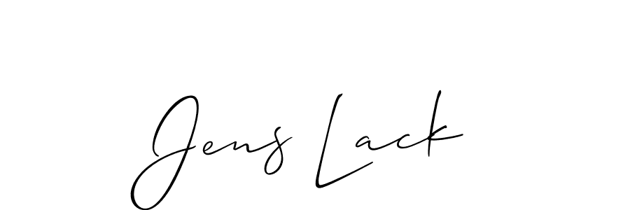 Make a beautiful signature design for name Jens Lack. With this signature (Allison_Script) style, you can create a handwritten signature for free. Jens Lack signature style 2 images and pictures png