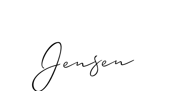 if you are searching for the best signature style for your name Jensen. so please give up your signature search. here we have designed multiple signature styles  using Allison_Script. Jensen signature style 2 images and pictures png