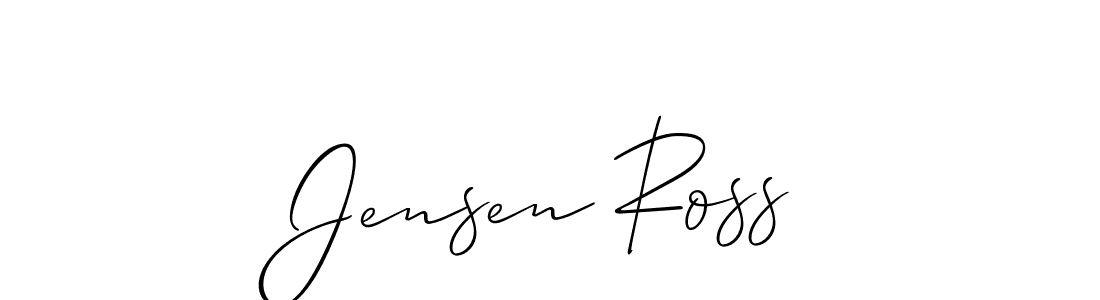 Use a signature maker to create a handwritten signature online. With this signature software, you can design (Allison_Script) your own signature for name Jensen Ross. Jensen Ross signature style 2 images and pictures png