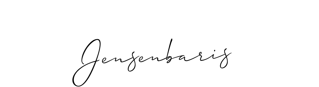 Allison_Script is a professional signature style that is perfect for those who want to add a touch of class to their signature. It is also a great choice for those who want to make their signature more unique. Get Jensenbaris name to fancy signature for free. Jensenbaris signature style 2 images and pictures png